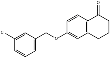 6-((3-CHLOROBENZYL)OXY)-3,4-DIHYDRONAPHTHALEN-1(2H)-ONE 化学構造式