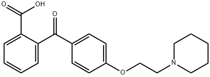Benzoic acid, 2-[4-[2-(1-piperidinyl)ethoxy]benzoyl]- Structure