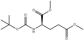 (R)-N-BOC-グルタミン酸1,5-ジメチルエステル 化学構造式