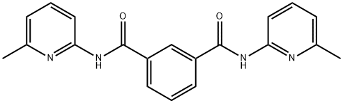 1,3-Benzenedicarboxamide, N,N'-bis(6-methyl-2-pyridinyl)- 化学構造式