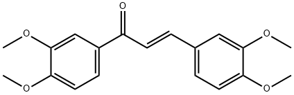 (2E)-1,3-bis(3,4-dimethoxyphenyl)prop-2-en-1-one 化学構造式