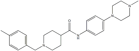 1-[(4-methylphenyl)methyl]-N-[4-(4-methylpiperazin-1-yl)phenyl]piperidine-4-carboxamide,1309109-43-0,结构式