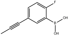 (2-fluoro-5-(prop-1-yn-1-yl)phenyl)boronic acid,1309568-14-6,结构式