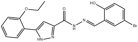 (E)-N-(5-bromo-2-hydroxybenzylidene)-3-(2-ethoxyphenyl)-1H-pyrazole-5-carbohydrazide|