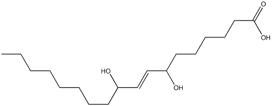 8-Octadecenoic acid, 7,10-dihydroxy-, (8E)- Struktur