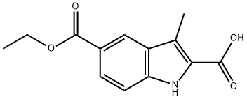 5-(ETHOXYCARBONYL)-3-METHYL-1H-INDOLE-2-CARBOXYLIC ACID Structure