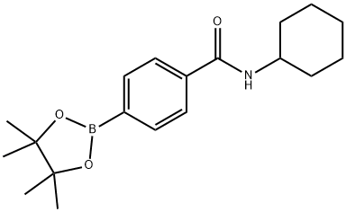 4-(环己基氨基羰基)苯基硼酸频哪醇酯 结构式