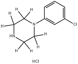 1-(3-Chlorophenyl)piperazine-d8 hydrochloride solution Structure