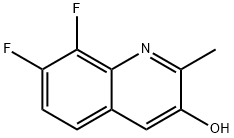 7,8-DIFLUORO-2-METHYLQUINOLIN-3-OL 化学構造式