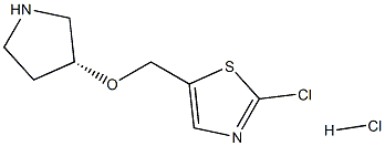 2-chloro-5-[[(3R)-pyrrolidin-3-yl]oxymethyl]-1,3-thiazole:hydrochloride Structure