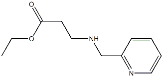 エチル3-{[(ピリジン-2-イル)メチル]アミノ}プロパン酸 化学構造式