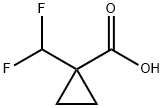 1-(difluoromethyl)cyclopropanecarboxylic acid 化学構造式