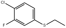 4-クロロ-3-フルオロフェニルエチルスルフィド 化学構造式
