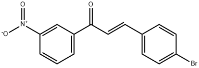 (2E)-3-(4-bromophenyl)-1-(3-nitrophenyl)prop-2-en-1-one 结构式