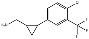 [2-[4-chloro-3-(trifluoromethyl)phenyl]cyclopropyl]methanamine Structure