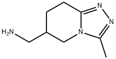 (3-methyl-5,6,7,8-tetrahydro-[1,2,4]triazolo[4,3-a]pyridin-6-yl)methanamine Struktur