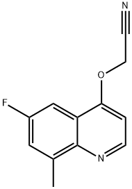 (6-Fluoro-8-methyl-quinolin-4-yloxy)-acetonitrile Structure