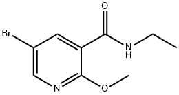 5-BROMO-N-ETHYL-2-METHOXYNICOTINAMIDE Struktur