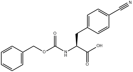 (S)-2-(((Benzyloxy)carbonyl)amino)-3-(4-cyanophenyl)propanoic acid,131669-07-3,结构式