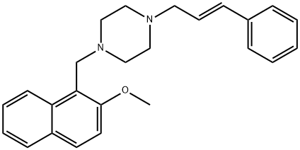 1-[(2-methoxynaphthalen-1-yl)methyl]-4-[(2E)-3-phenylprop-2-en-1-yl]piperazine Structure