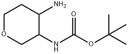 (4-氨基四氢-2H-吡喃-3-基)氨基甲酸叔丁酯 结构式