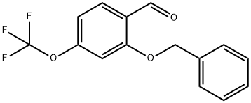 2-(Phenylmethoxy)-4-(trifluoromethoxy)benzaldehyde Structure