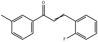 (2E)-3-(2-fluorophenyl)-1-(3-methylphenyl)prop-2-en-1-one 化学構造式