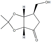 (3aR,6R,6aR)-6-(Hydroxymethyl)-2,2-dimethyldihydro-3ah-cyclopenta[d][1,3]dioxol-4(5H)-one 化学構造式