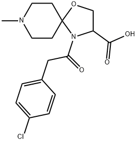 4-[2-(4-chlorophenyl)acetyl]-8-methyl-1-oxa-4,8-diazaspiro[4.5]decane-3-carboxylic acid Structure