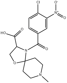 4-(4-chloro-3-nitrobenzoyl)-8-methyl-1-oxa-4,8-diazaspiro[4.5]decane-3-carboxylic acid, 1326808-65-4, 结构式