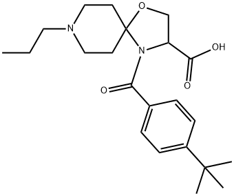 4-(4-tert-butylbenzoyl)-8-propyl-1-oxa-4,8-diazaspiro[4.5]decane-3-carboxylic acid Structure