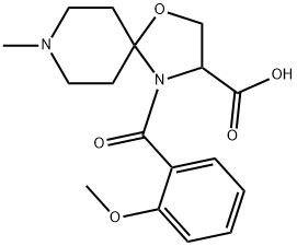 1326809-28-2 4-(2-メトキシベンゾイル)-8-メチル-1-オキサ-4,8-ジアザスピロ[4.5]デカン-3-カルボン酸