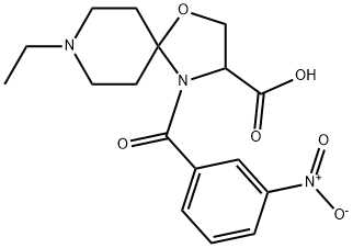 8-ethyl-4-(3-nitrobenzoyl)-1-oxa-4,8-diazaspiro[4.5]decane-3-carboxylic acid Structure