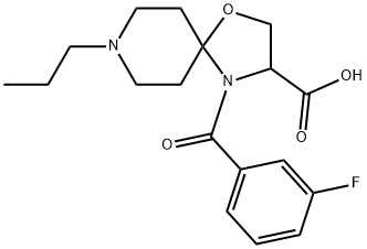 4-(3-fluorobenzoyl)-8-propyl-1-oxa-4,8-diazaspiro[4.5]decane-3-carboxylic acid Structure