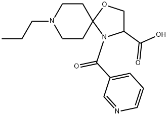 8-propyl-4-(pyridine-3-carbonyl)-1-oxa-4,8-diazaspiro[4.5]decane-3-carboxylic acid Structure