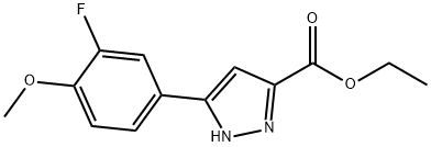 ethyl 5-(3-fluoro-4-methoxyphenyl)-1H-pyrazole-3-carboxylate Structure