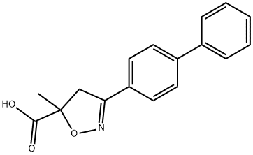 3-{[1,1-biphenyl]-4-yl}-5-methyl-4,5-dihydro-1,2-oxazole-5-carboxylic acid,1326810-67-6,结构式