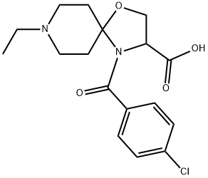 4-(4-chlorobenzoyl)-8-ethyl-1-oxa-4,8-diazaspiro[4.5]decane-3-carboxylic acid Structure