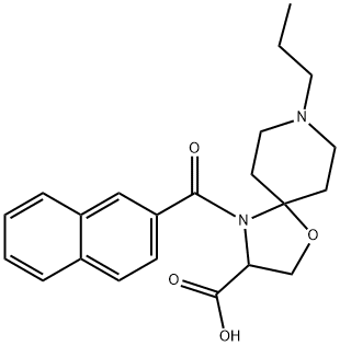 4-(naphthalene-2-carbonyl)-8-propyl-1-oxa-4,8-diazaspiro[4.5]decane-3-carboxylic acid,1326811-05-5,结构式