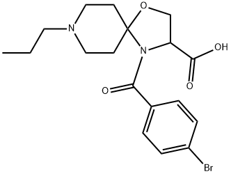 4-(4-bromobenzoyl)-8-propyl-1-oxa-4,8-diazaspiro[4.5]decane-3-carboxylic acid Structure