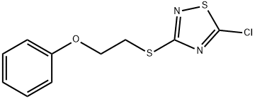5-クロロ-3-[(2-フェノキシエチル)スルファニル]-1,2,4-チアジアゾール 化学構造式