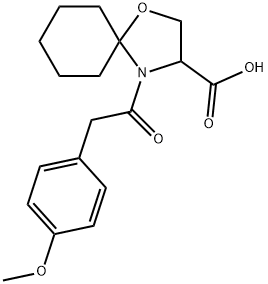 4-[2-(4-methoxyphenyl)acetyl]-1-oxa-4-azaspiro[4.5]decane-3-carboxylic acid Structure