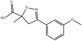 3-(3-methoxyphenyl)-5-methyl-4,5-dihydro-1,2-oxazole-5-carboxylic acid Structure