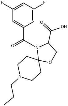 4-(3,5-difluorobenzoyl)-8-propyl-1-oxa-4,8-diazaspiro[4.5]decane-3-carboxylic acid Structure