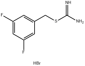 {[(3,5-difluorophenyl)methyl]sulfanyl}methanimidamide hydrobromide, 1326812-55-8, 结构式