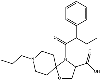 4-(2-phenylbutanoyl)-8-propyl-1-oxa-4,8-diazaspiro[4.5]decane-3-carboxylic acid, 1326812-63-8, 结构式