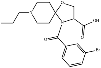 4-(3-bromobenzoyl)-8-propyl-1-oxa-4,8-diazaspiro[4.5]decane-3-carboxylic acid Structure