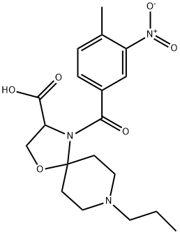 4-(4-methyl-3-nitrobenzoyl)-8-propyl-1-oxa-4,8-diazaspiro[4.5]decane-3-carboxylic acid Structure
