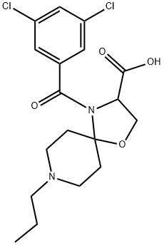 4-(3,5-dichlorobenzoyl)-8-propyl-1-oxa-4,8-diazaspiro[4.5]decane-3-carboxylic acid|4-(3,5-dichlorobenzoyl)-8-propyl-1-oxa-4,8-diazaspiro[4.5]decane-3-carboxylic acid