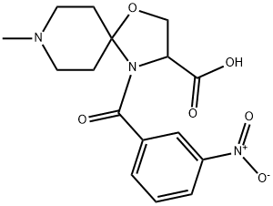 8-methyl-4-(3-nitrobenzoyl)-1-oxa-4,8-diazaspiro[4.5]decane-3-carboxylic acid, 1326814-19-0, 结构式